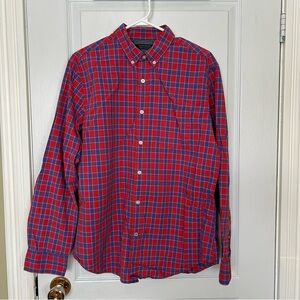 Banana Republic Red and Blue Checkered Shirt Camden Fit Medium Men